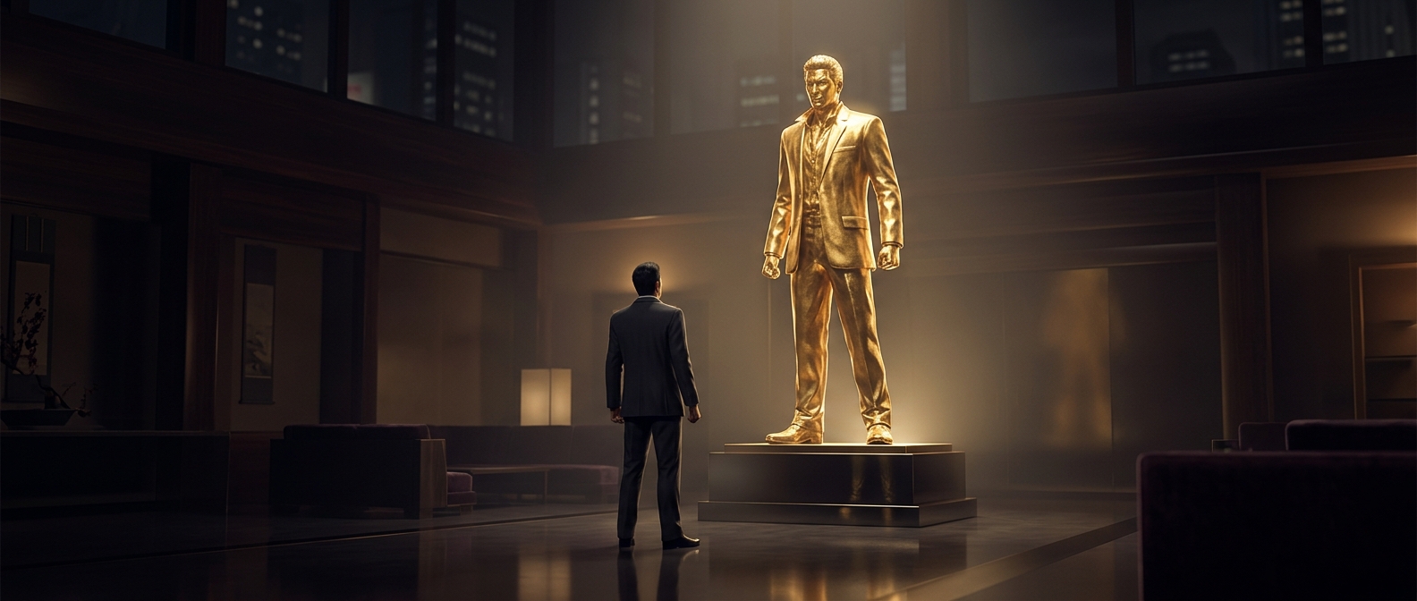 В Yakuza 0 можно купить свою золотую статую