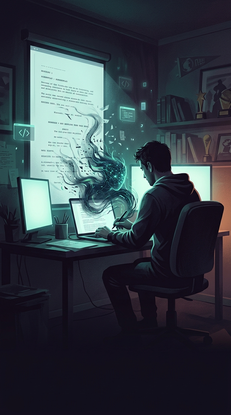What is the most terrifying reality currently facing low-level Hollywood writers in the immediate era of generative AI?