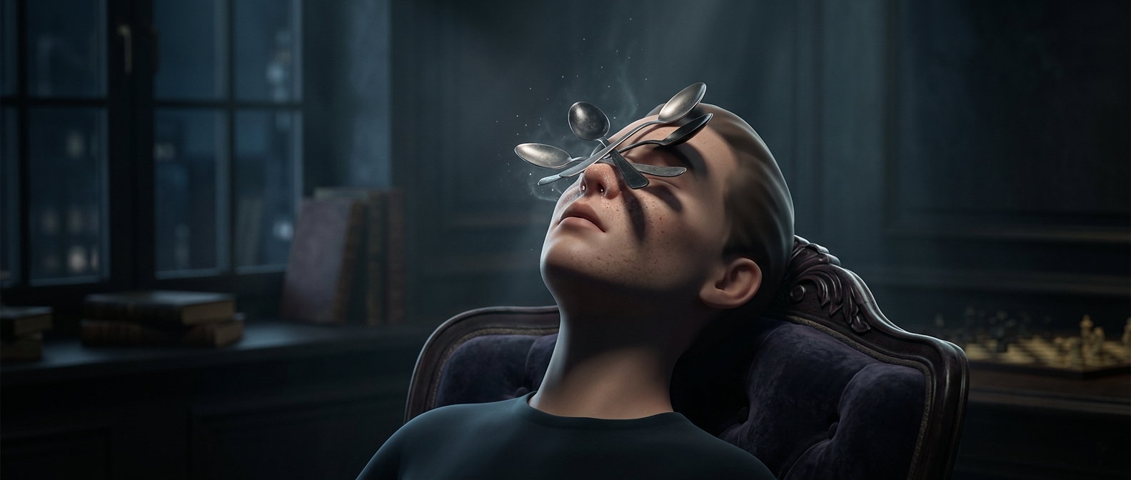 Why a spoon sticks to your nose