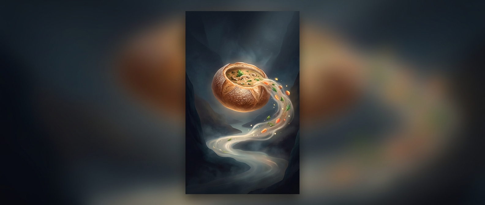 Bread bowls act as entirely edible soup vessels