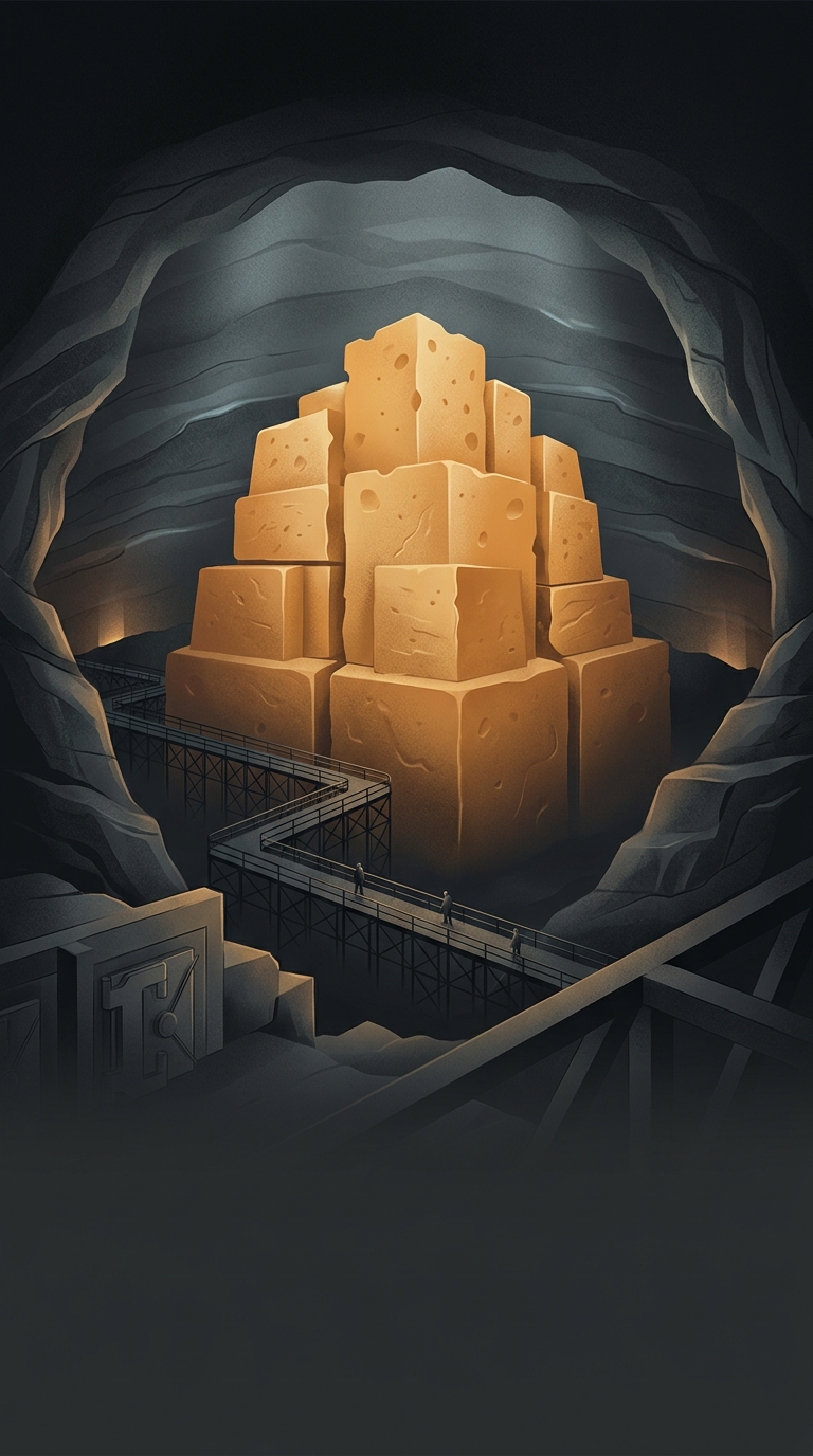 Deep underground in converted Missouri limestone mines, the United States government sits on a massive, secret stockpile of roughly 1.4 billion pounds of surplus cheese.