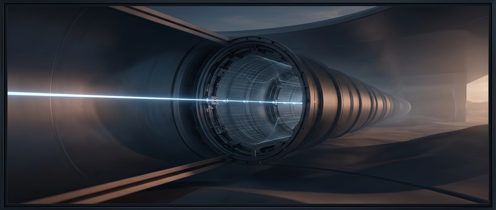 Why a vacuum tube needed lasers to stay straight