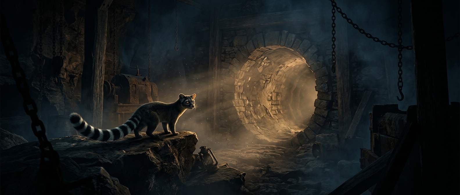 Why cacomistles move into abandoned mines