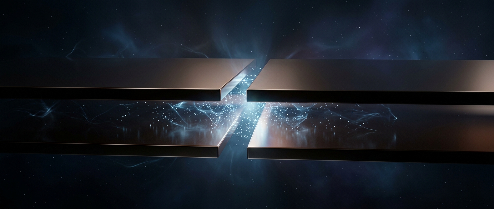 Empty space can pull two metal plates together