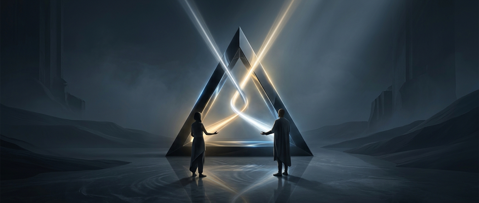 Triangles represent complete creative forces