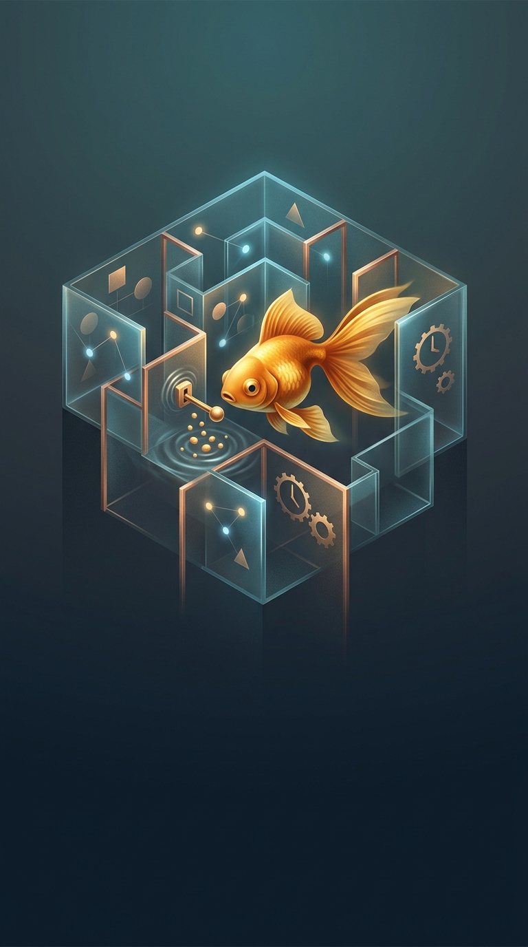 Behavioral experiments demonstrate that goldfish can remember specific colors, shapes, and feeding schedules for up to five months, completely debunking the three-second memory myth.