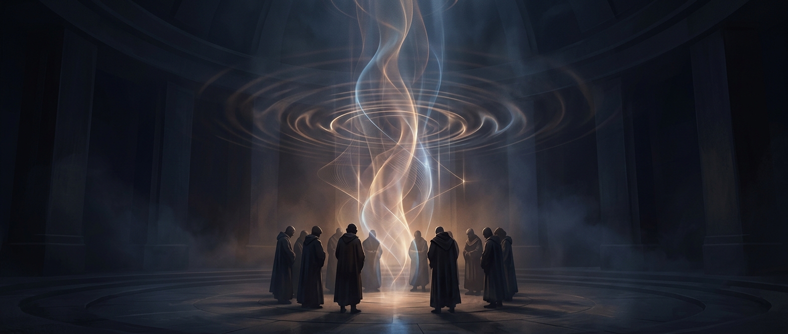 Chanting a single continuous resonant tone