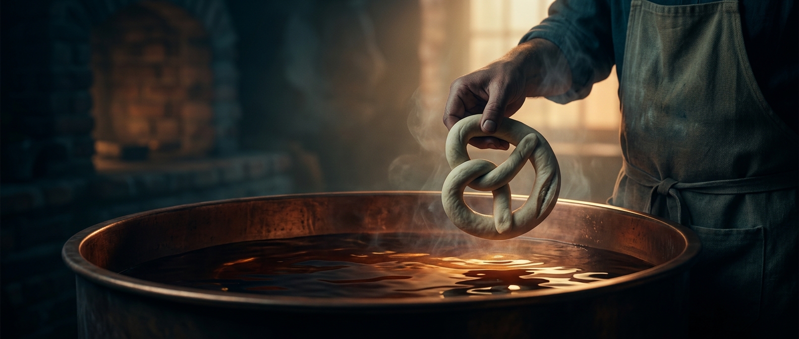 Why pretzels are dipped in lye