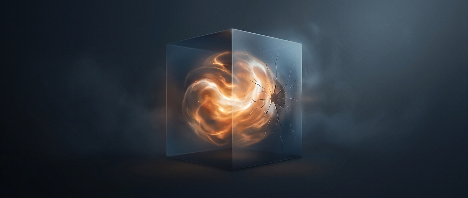 Squeezing trapped gas abruptly spikes its internal pressure
