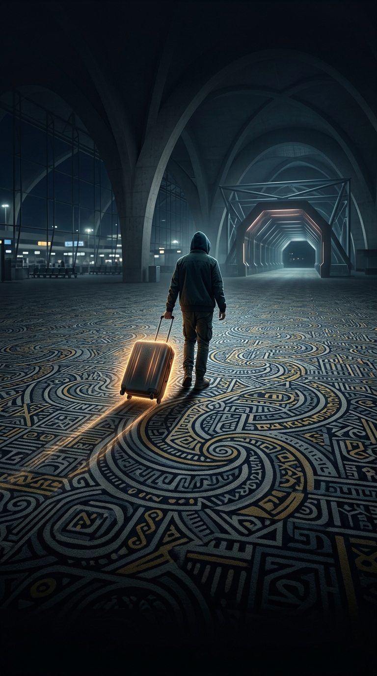 Why do most major airports force you to drag your heavy luggage across incredibly ugly, patterned carpets?