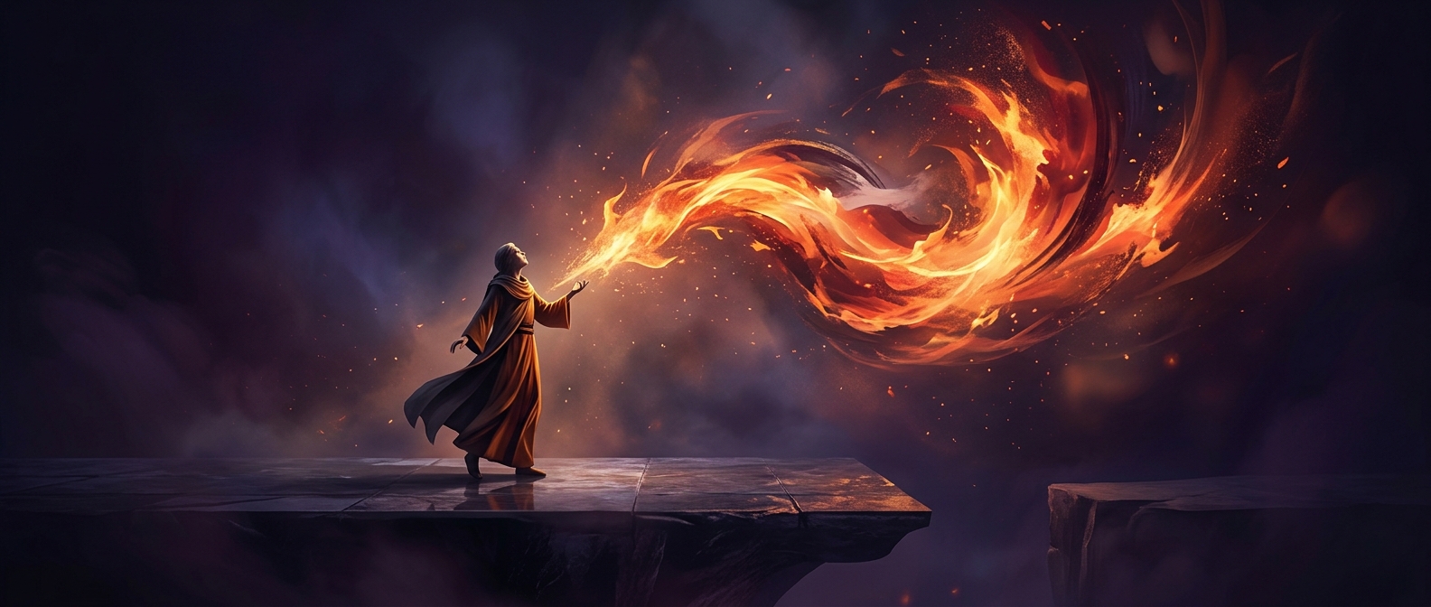Fire element means speaking exclusively in uppercase volume