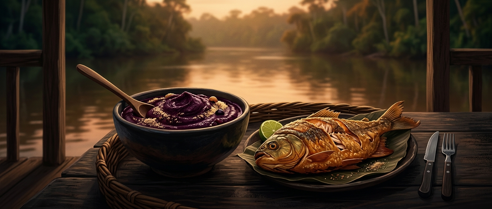 In Brazil, açaí can be served with fish