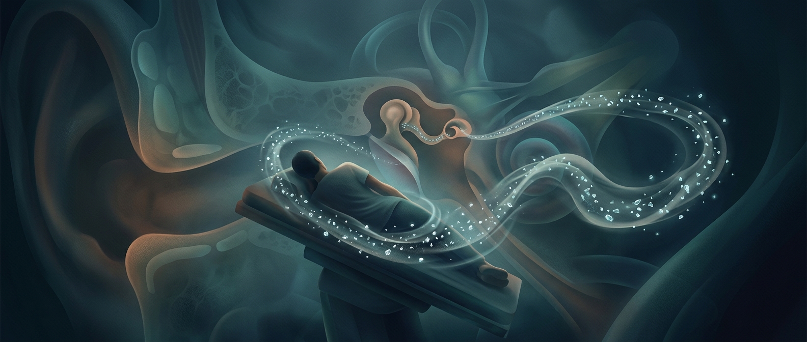 The maneuver that rolls loose crystals out of your ear