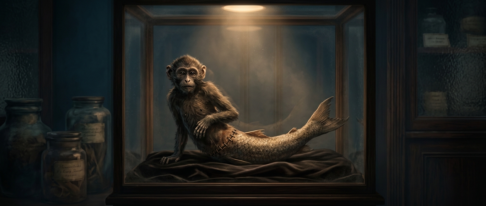 The Fiji mermaid was a monkey sewn to a fish
