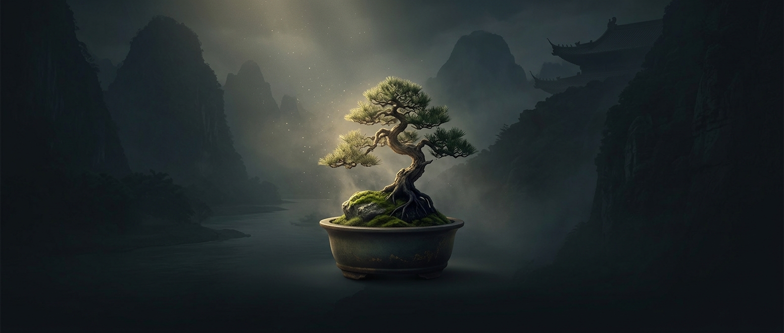 Penjing started as miniature tree cultivation in China