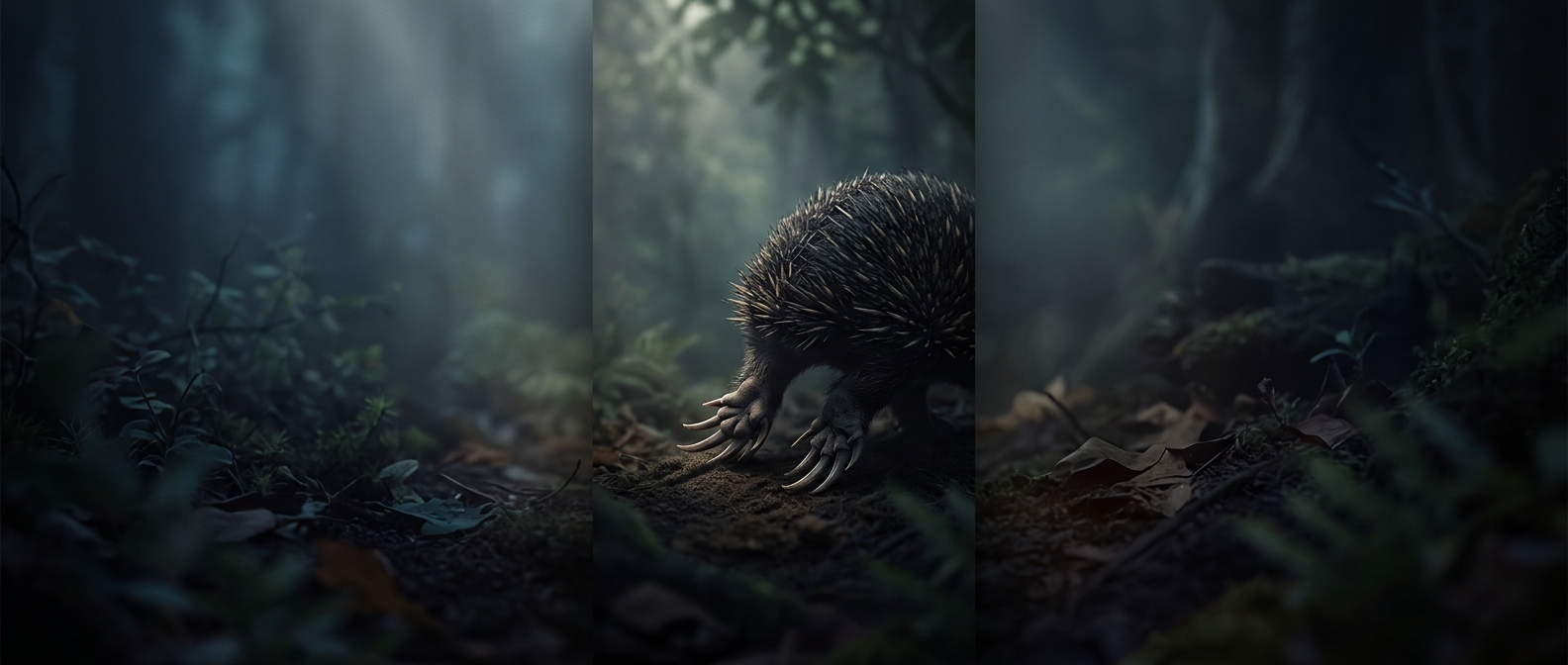Why echidnas' hind feet point backward