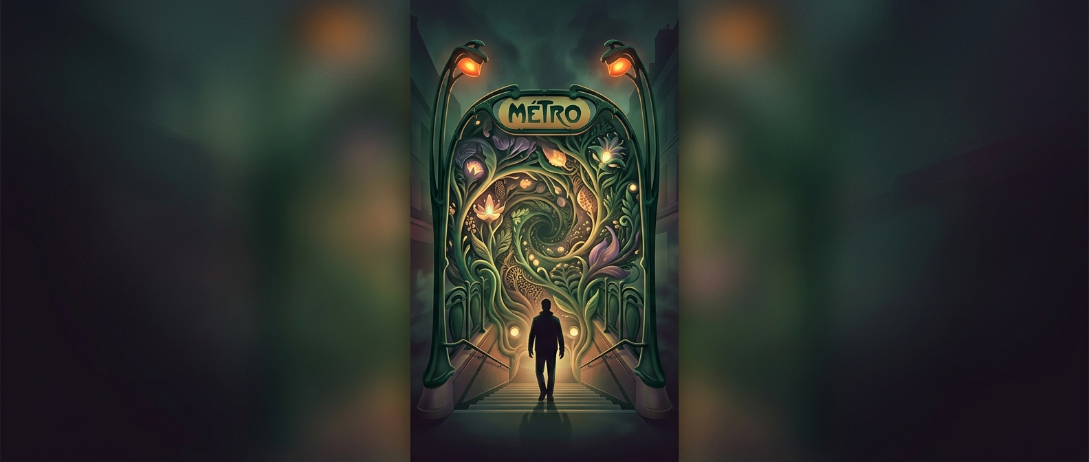 Paris Metro entrances look like giant Art Nouveau plants