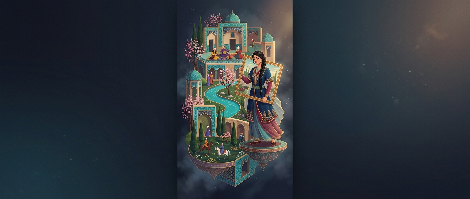 Persian miniature paintings avoid linear perspective