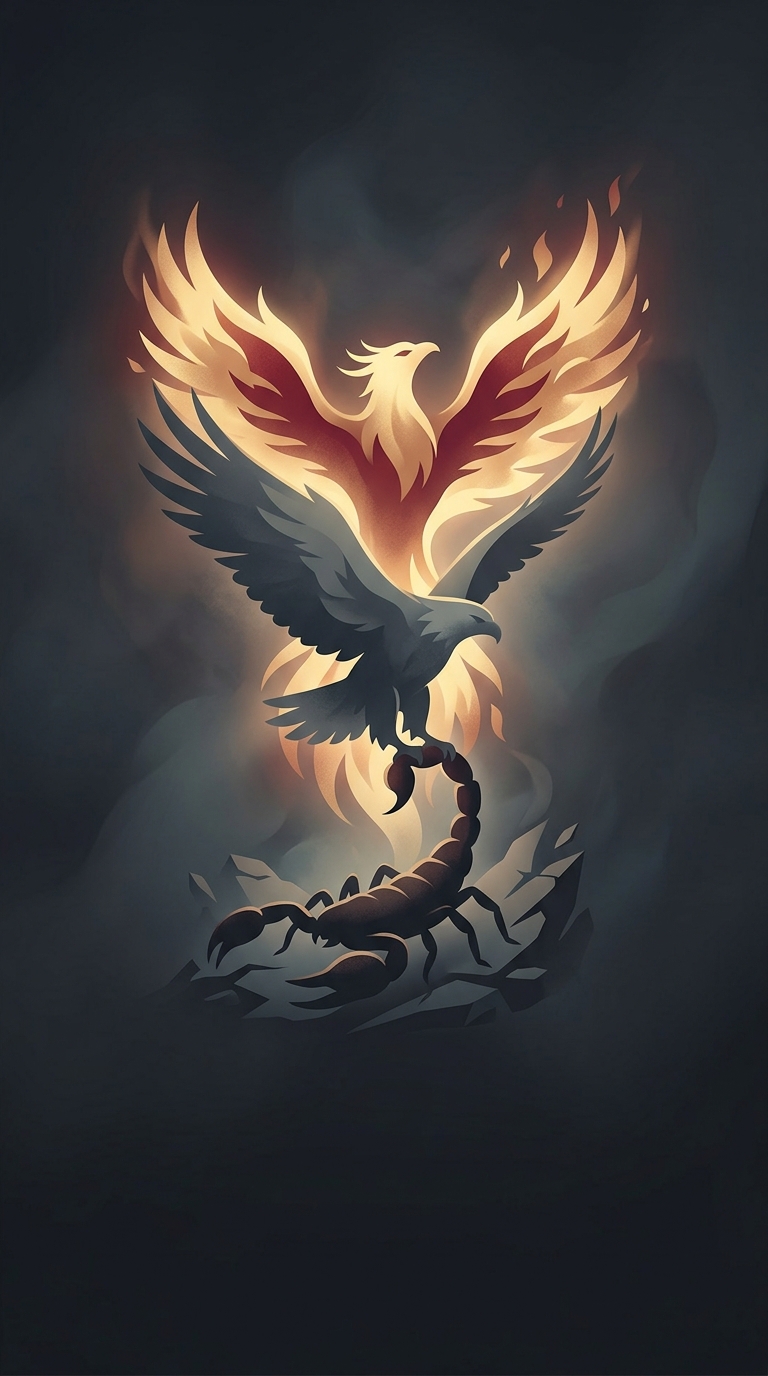 Scorpio is unique in the zodiac system because it is the only sign represented by three distinct evolutionary symbols, the scorpion, the eagle, and the phoenix.