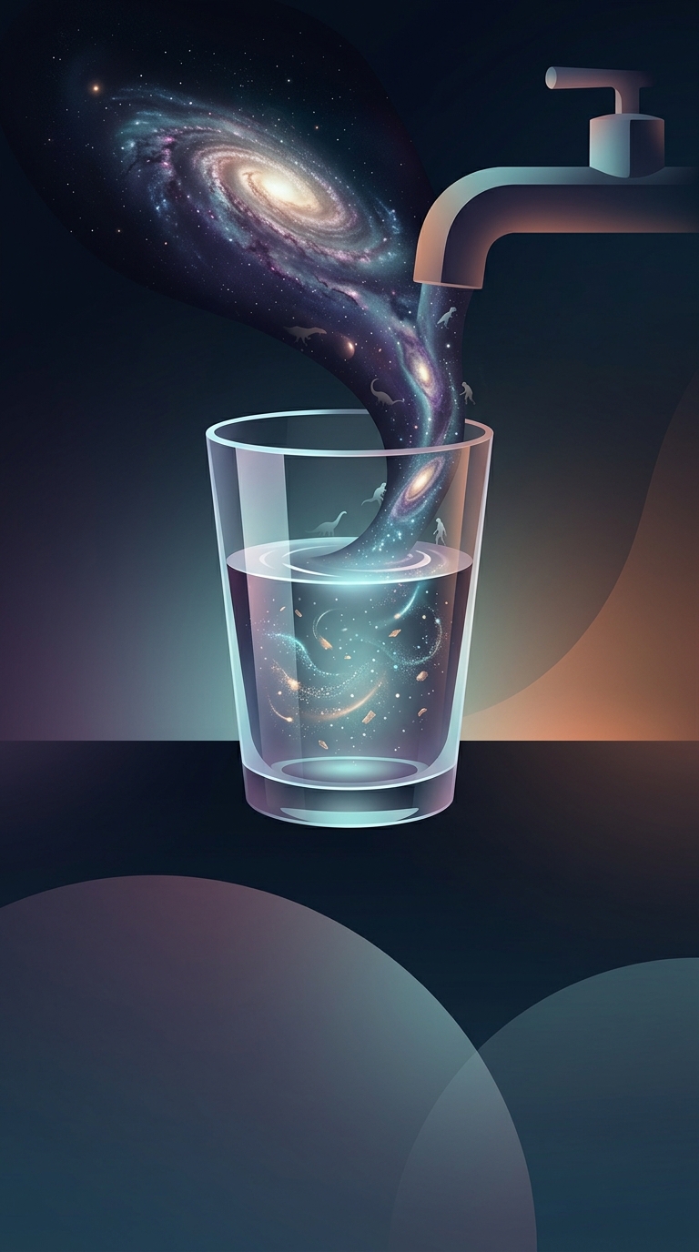 What mind-bending, existential truth applies to almost every single glass of tap water you drink?