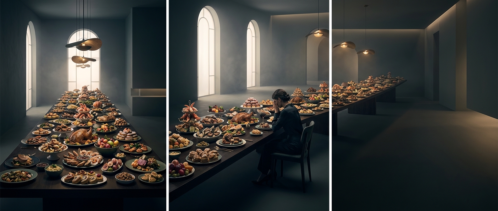 Starving guests order entirely too much food