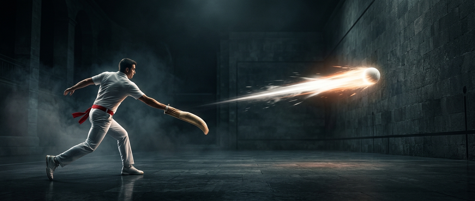 Jai alai pelotas are thrown at terrifying speeds