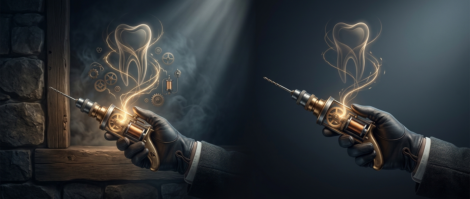 The dentist's electric drill is 150 years old