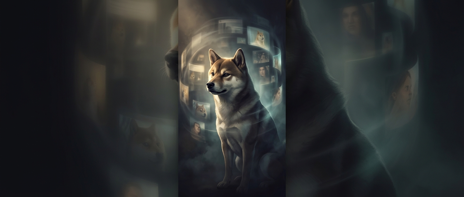 The side-eyeing Shiba was a rescue dog named Kabosu