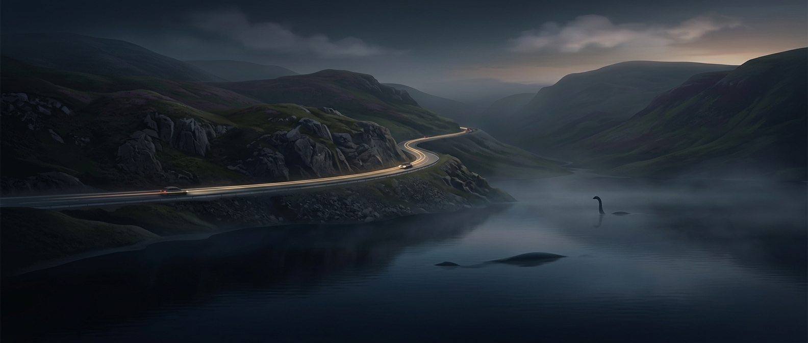 Loch ness monster sightings peaked after a road project