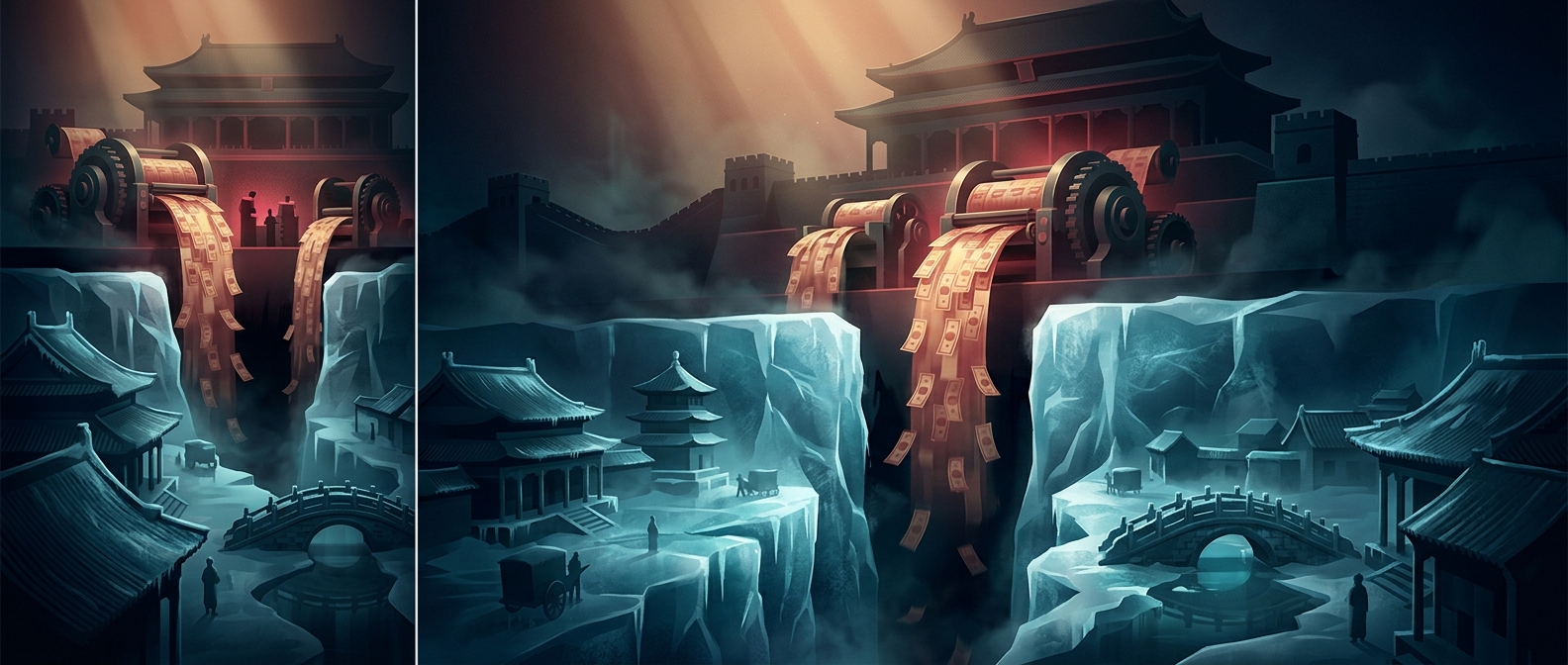 China prints money while freezing its economy