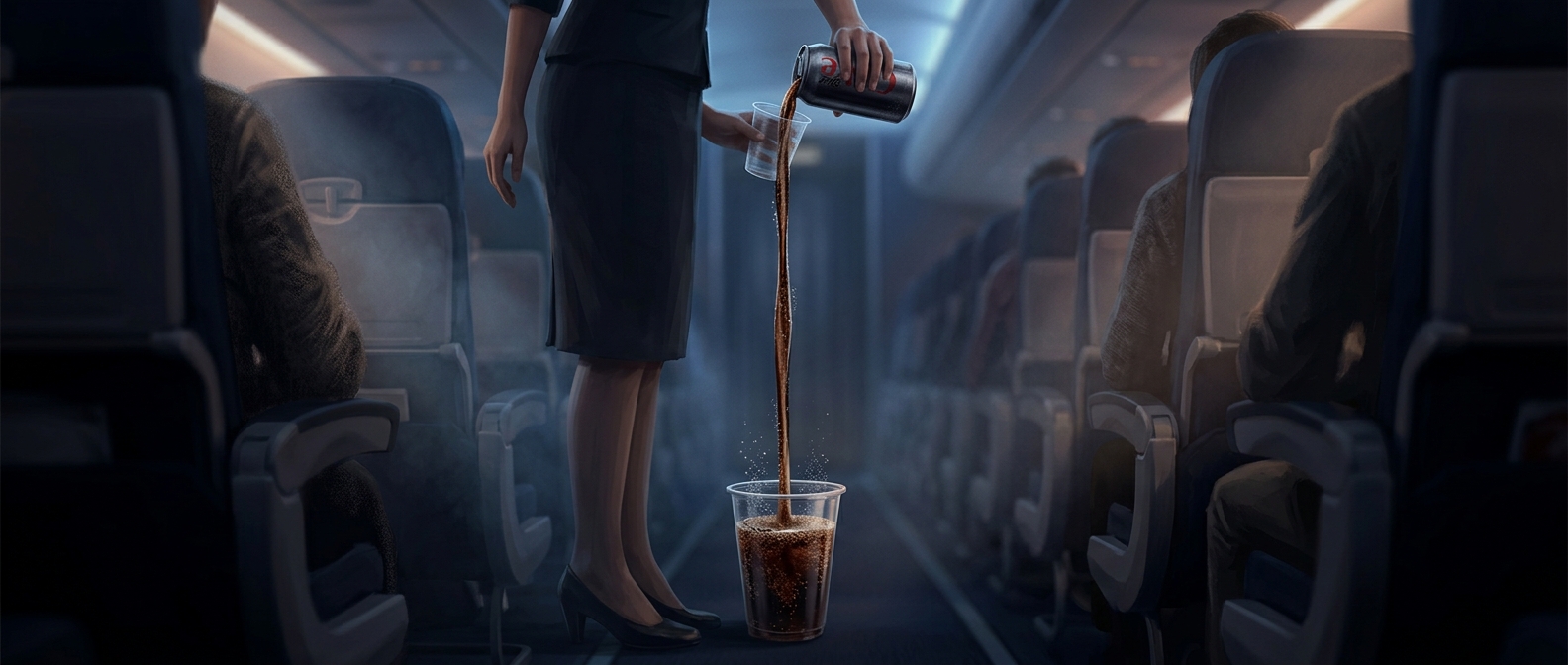 Why Diet Coke foams so much on planes