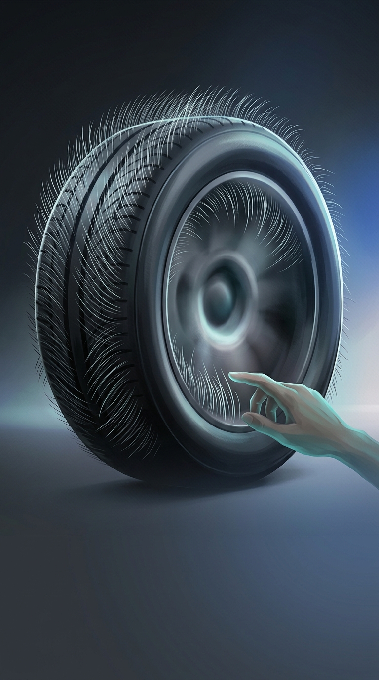 Brand new car tires have hundreds of tiny rubber hairs sticking out of them. What is their actual engineering function?