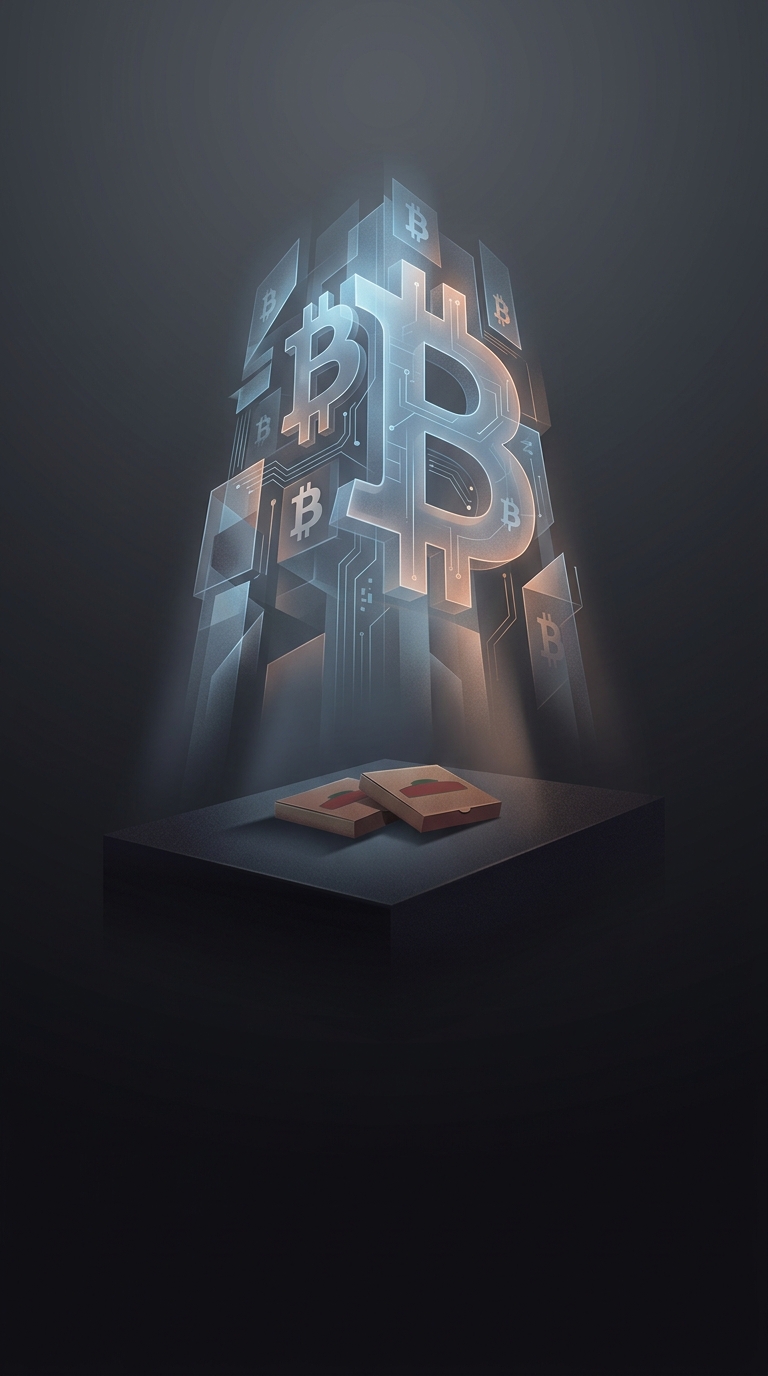 Programmer Laszlo Hanyecz bought two Papa John's pizzas in 2010 using exactly ten thousand Bitcoins.