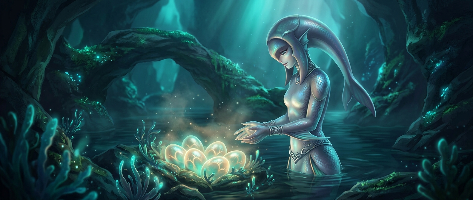 The fish people who lay giant eggs