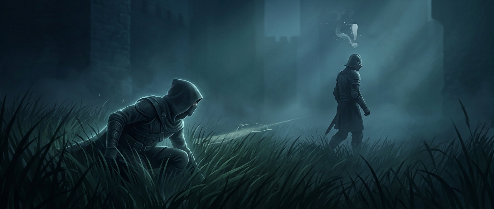 Why video game guards forget you in the bushes