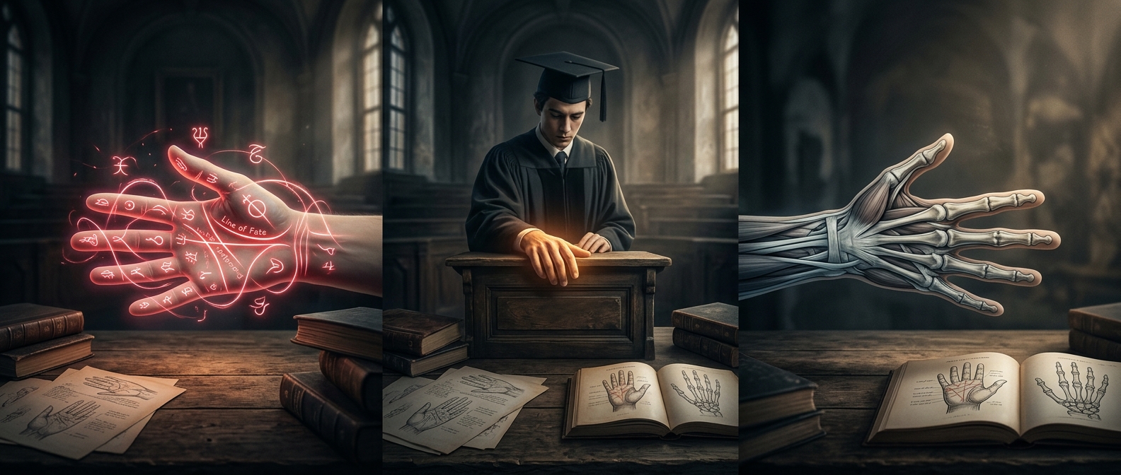 Palmistry was officially taught in German universities until people realized hands are just hands