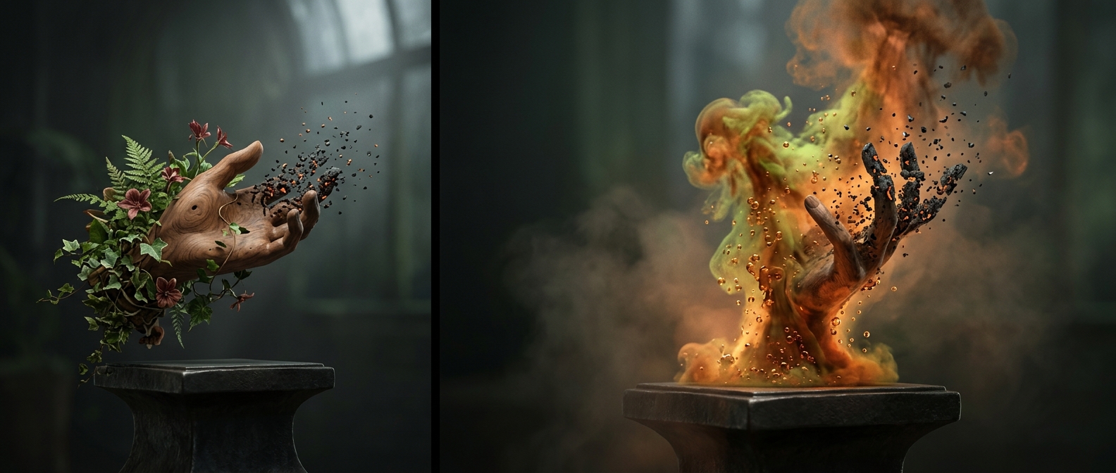 Nitric acid aggressively destroys organic material