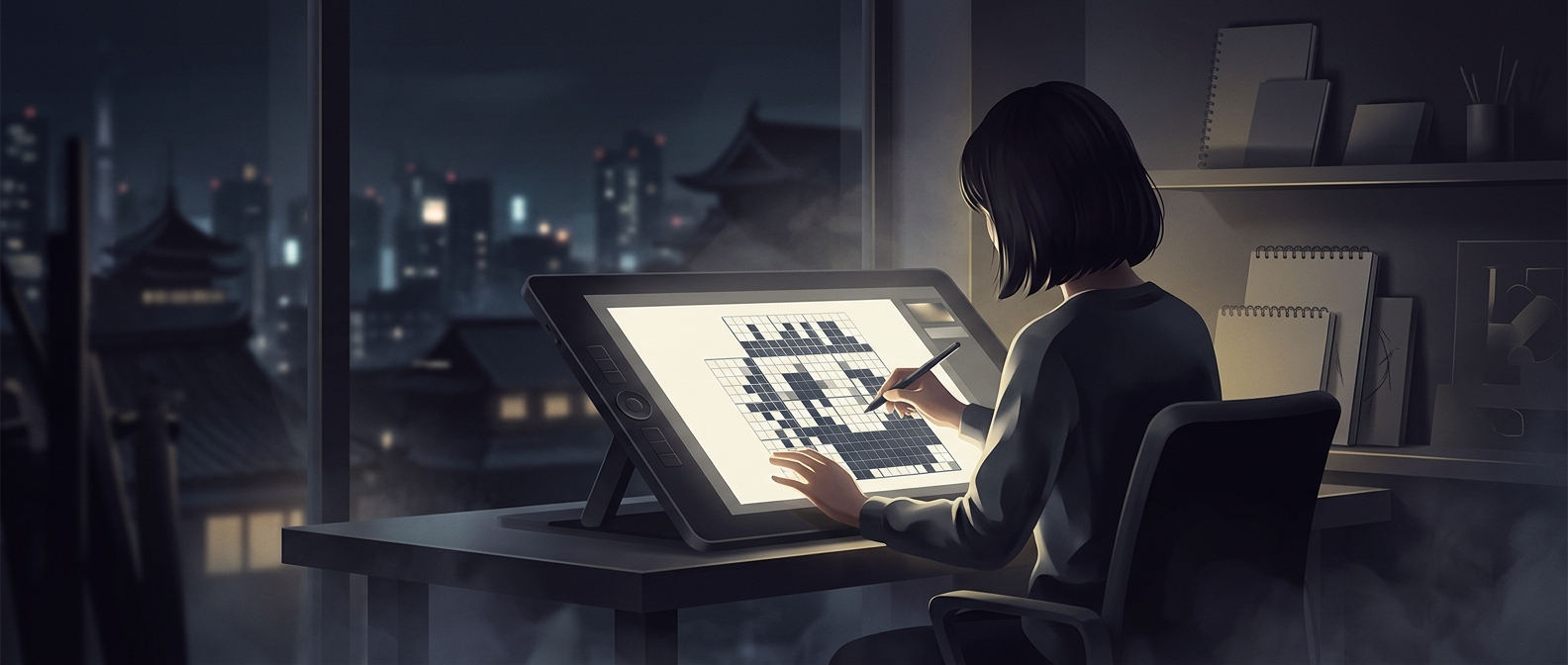 Nonograms were created by a Japanese graphics editor