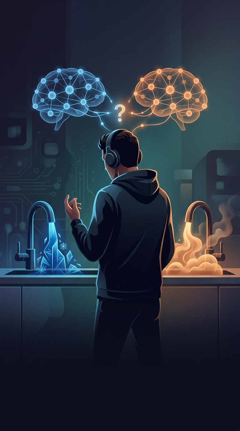 If you close your eyes in the kitchen, why can your brain instantly tell if someone is pouring hot or cold water?