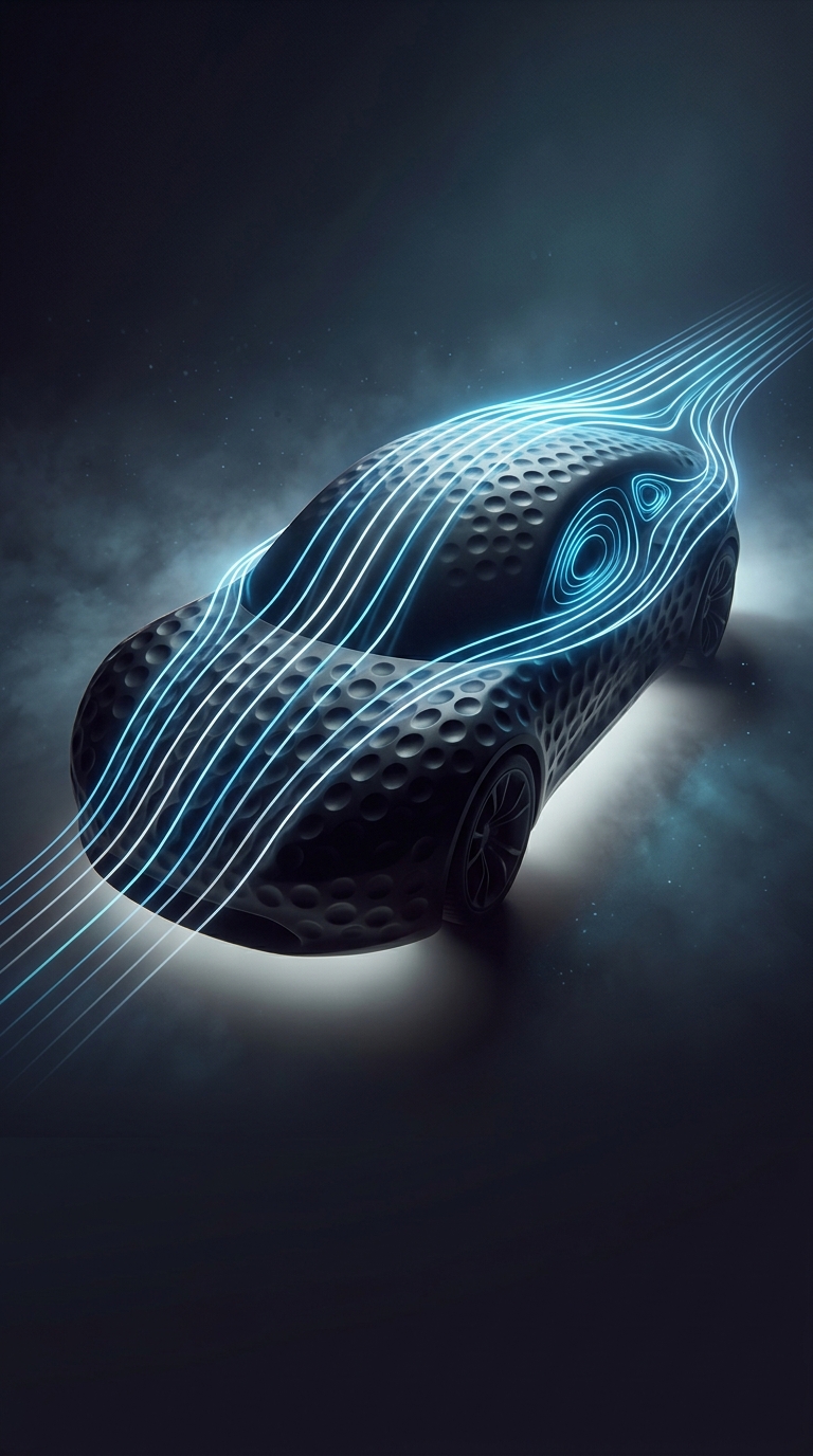 What did engineers discover when they covered a car in dimples like a giant golf ball to test aerodynamics?