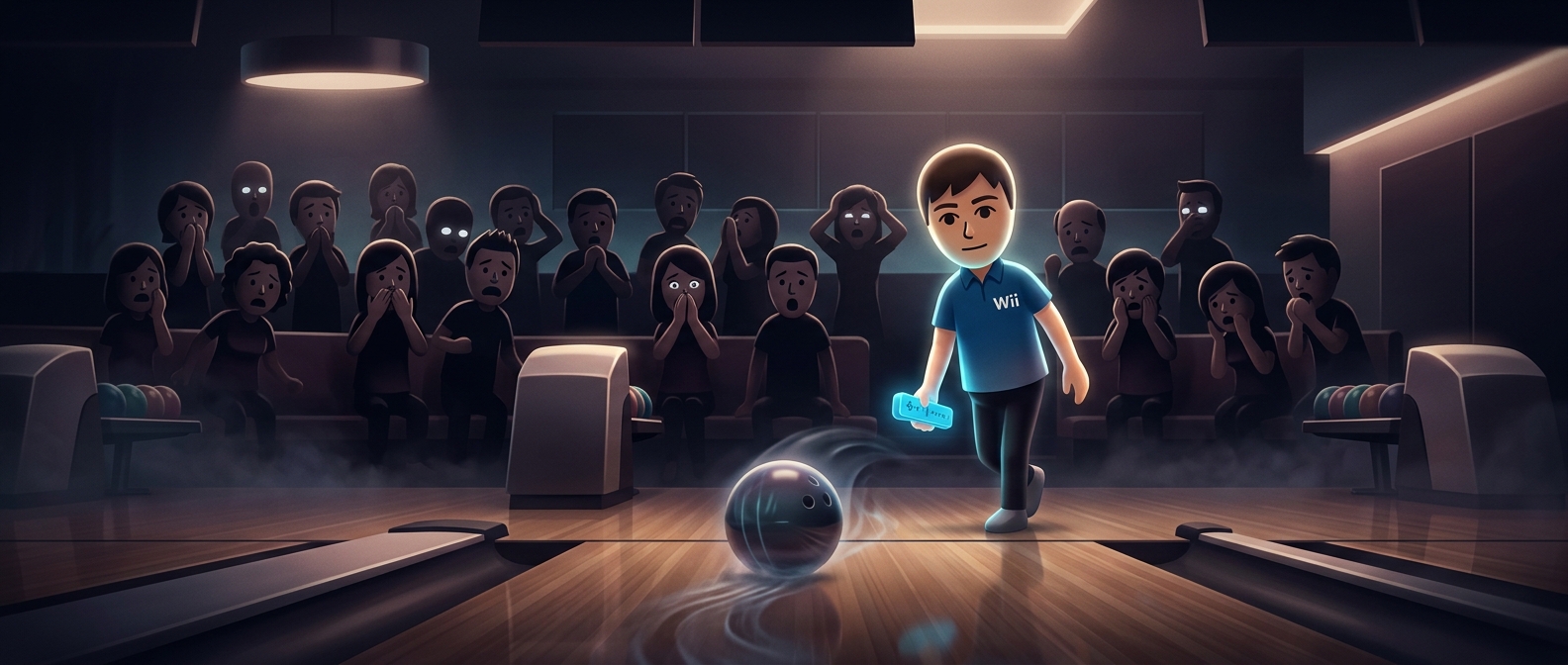 Как отправить шар в толпу в Wii Bowling