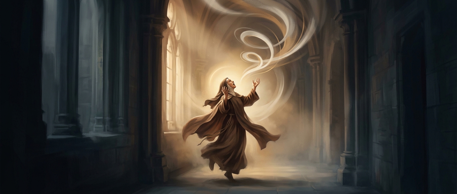 Magdalena de Pazzi ran around screaming loudly