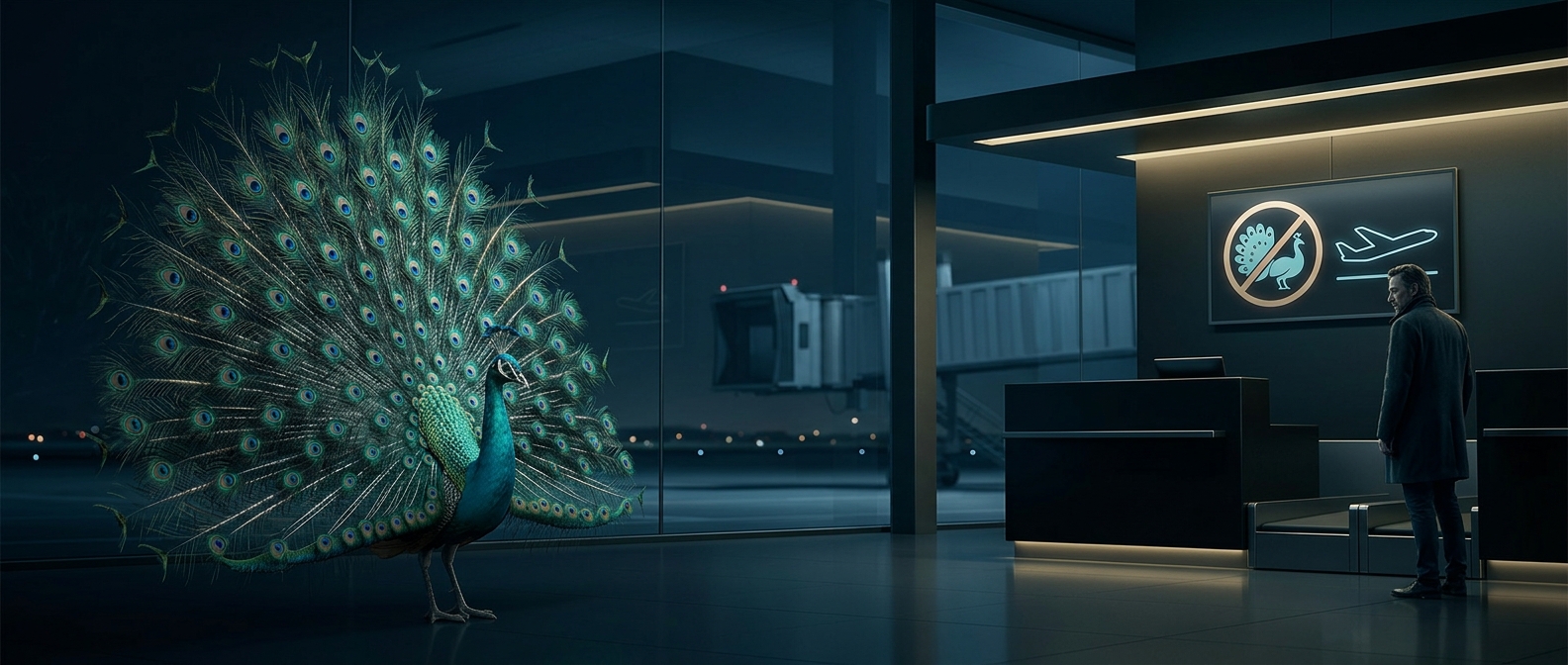 Why airlines banned emotional support peacocks