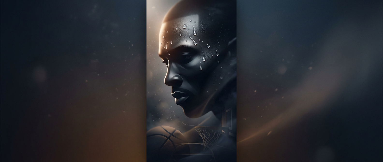 NBA 2K games display individual drops of sweat on foreheads