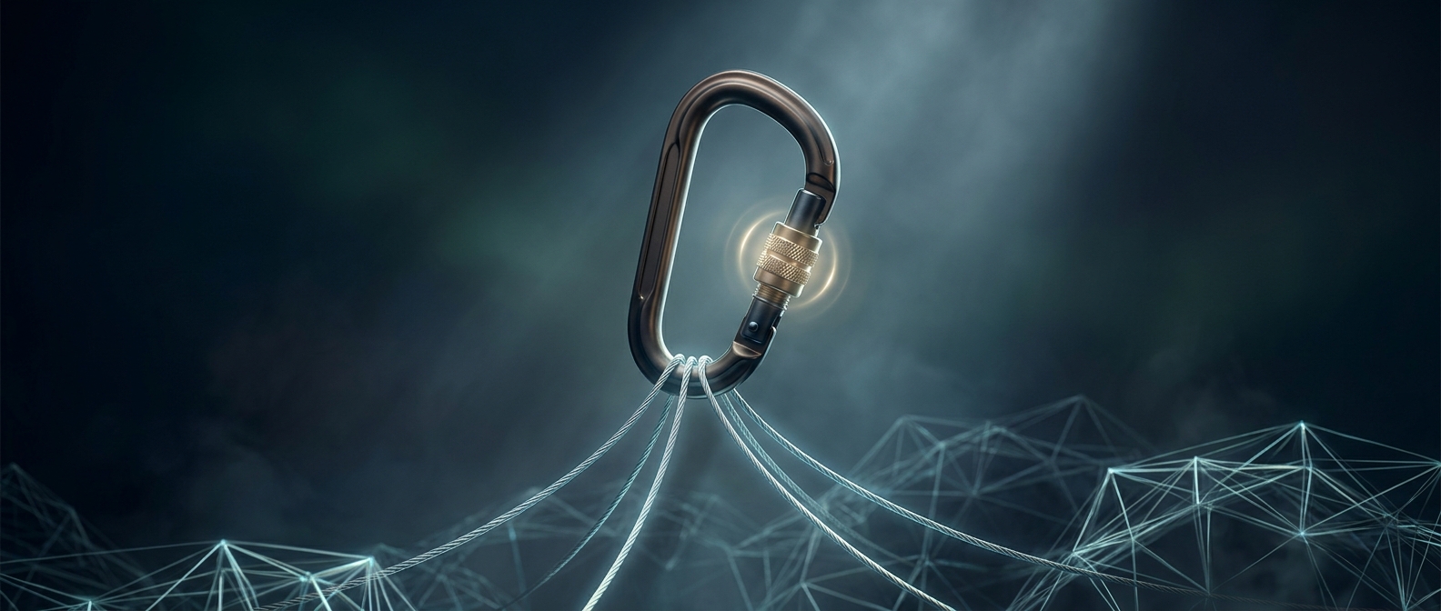 Carabiners gain maximum strength only when fully locked