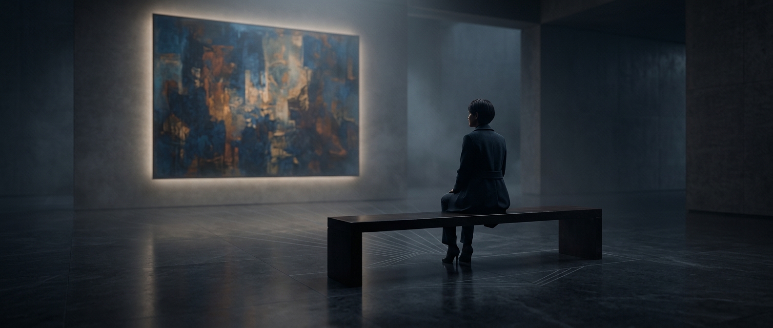 Why museum benches face the artwork just so