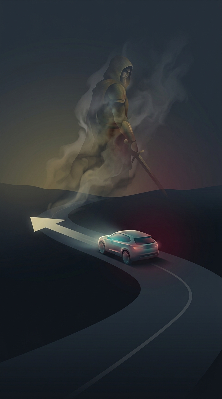 What violent historical reason explains why British drivers travel on the left side of the road today?