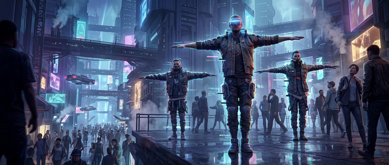 Why Cyberpunk citizens keep T-posing