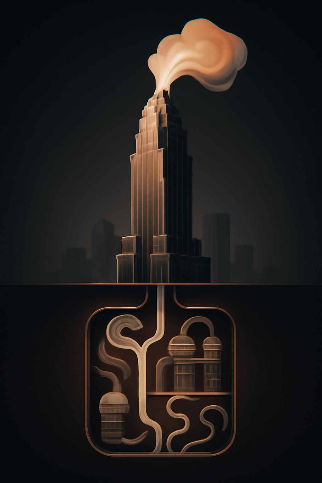 Most futuristic skyscrapers of the early 1900s were built not just upward but downward, with hidden levels dedicated to something we take for granted: air.