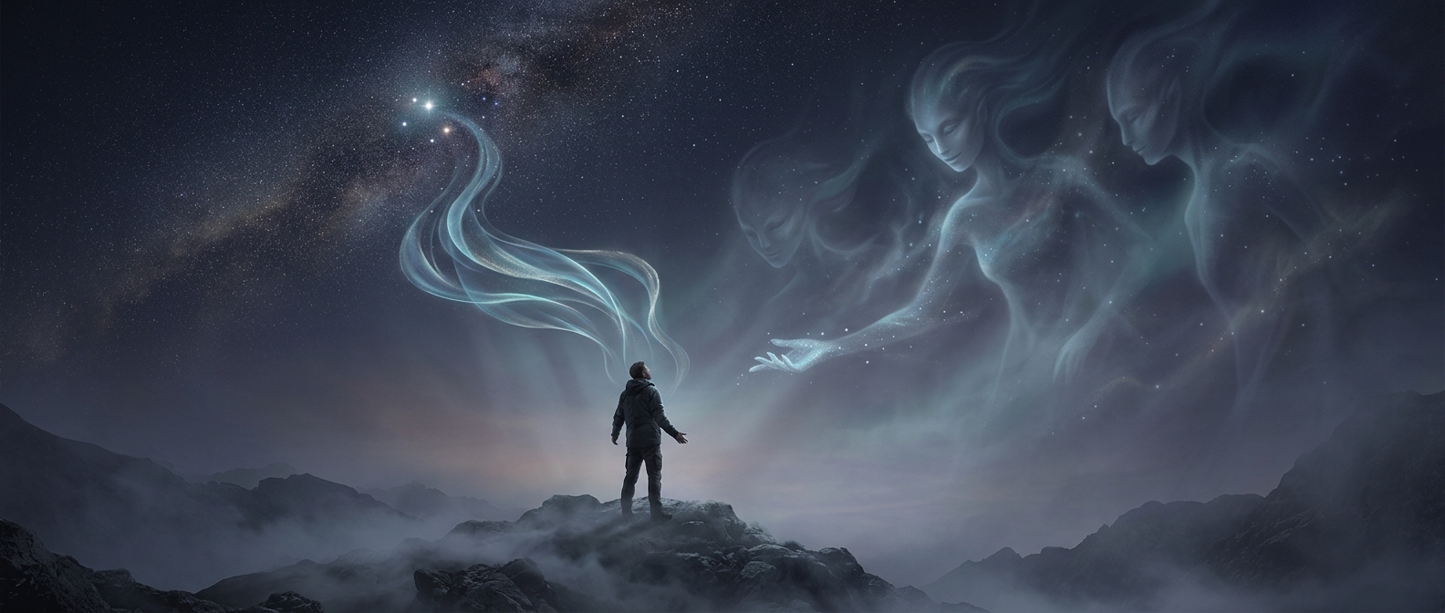 Nordic extraterrestrials from a star cluster want to help